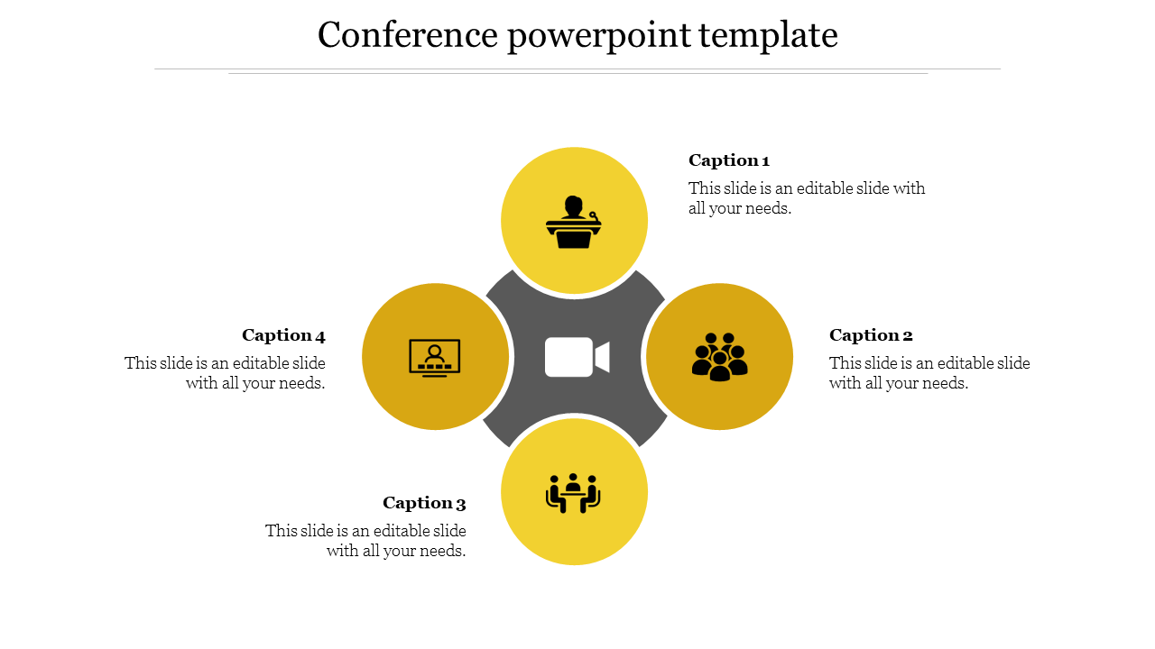 conference powerpoint template-Yellow